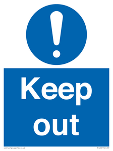 Keep out sign